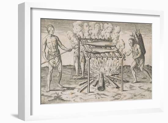 Cooking Fish-Theodore de Bry-Framed Giclee Print