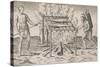 Cooking Fish-Theodore de Bry-Stretched Canvas