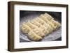 Cooking Gyoza Dumplings, Potstickers, Japanese Food-oysy-Framed Photographic Print