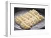 Cooking Gyoza Dumplings, Potstickers, Japanese Food-oysy-Framed Photographic Print