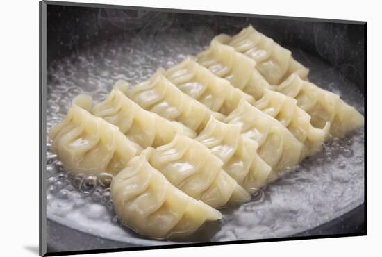 Cooking Gyoza Dumplings, Potstickers, Japanese Food-oysy-Mounted Photographic Print