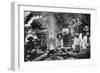 Cooking on a Raft, Paraguay, 1911-null-Framed Premium Giclee Print