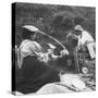 Cooking on the Fire, Early 20th Century-null-Stretched Canvas