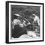 Cooking on the Fire, Early 20th Century-null-Framed Photographic Print