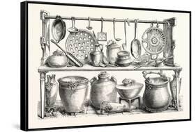 Cooking Utensils from Pompeii in the Museum at Naples-null-Framed Stretched Canvas