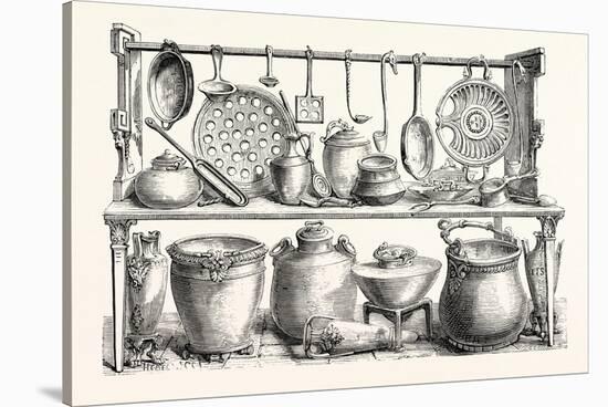 Cooking Utensils from Pompeii in the Museum at Naples-null-Stretched Canvas