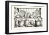 Cooking Utensils from Pompeii in the Museum at Naples-null-Framed Premium Giclee Print