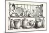 Cooking Utensils from Pompeii in the Museum at Naples-null-Mounted Premium Giclee Print