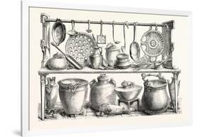Cooking Utensils from Pompeii in the Museum at Naples-null-Framed Giclee Print