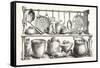 Cooking Utensils from Pompeii in the Museum at Naples-null-Framed Stretched Canvas