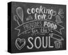 Cooking With Love Provides Food For The Soul-null-Stretched Canvas