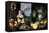 Cookmaid with Still Life of Vegetables and Fruit-Sir Nathaniel Bacon-Framed Stretched Canvas