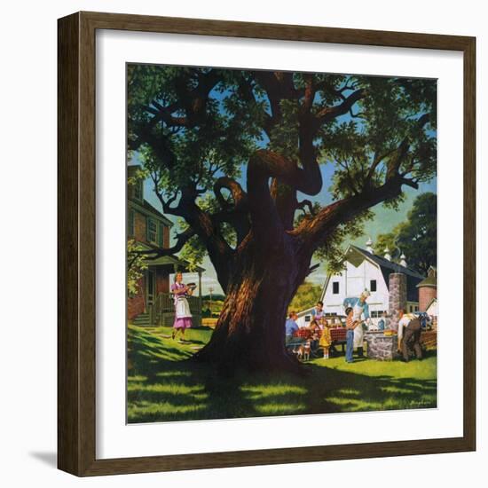 "Cookout,"August 1, 1950-George Bingham-Framed Giclee Print