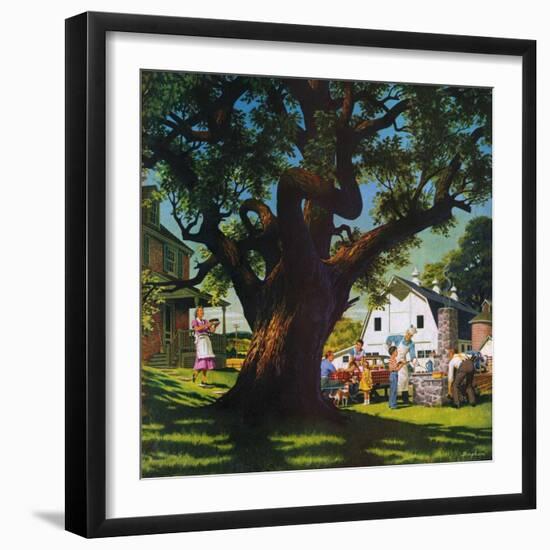 "Cookout,"August 1, 1950-George Bingham-Framed Giclee Print