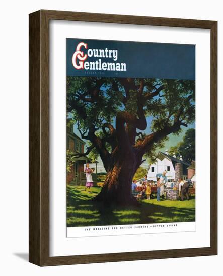 "Cookout," Country Gentleman Cover, August 1, 1950-George Bingham-Framed Giclee Print
