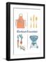 Cookout Essentials - Letterpress-Lantern Press-Framed Art Print