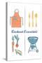 Cookout Essentials - Letterpress-Lantern Press-Stretched Canvas
