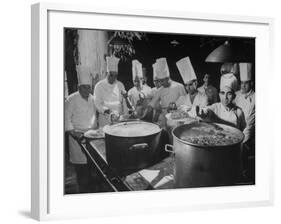 Cooks Preparing Feast For Alba Wedding-Frank Scherschel-Framed Photographic Print