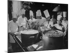 Cooks Preparing Feast For Alba Wedding-Frank Scherschel-Mounted Photographic Print