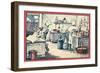 Cooks Working in a Kitchen-null-Framed Giclee Print