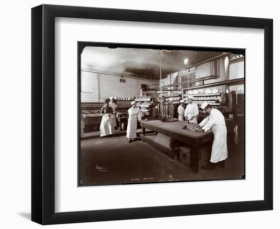 Cooks Working in the Kitchen at Maillard's Chocolate Manufacturers, 116-118 West 25th Street, New…-Byron Company-Framed Premium Giclee Print