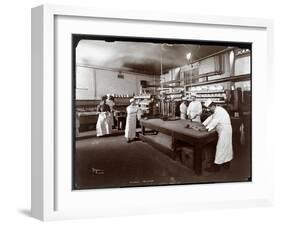 Cooks Working in the Kitchen at Maillard's Chocolate Manufacturers, 116-118 West 25th Street, New…-Byron Company-Framed Giclee Print