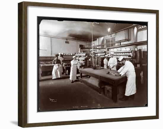 Cooks Working in the Kitchen at Maillard's Chocolate Manufacturers, 116-118 West 25th Street, New…-Byron Company-Framed Giclee Print