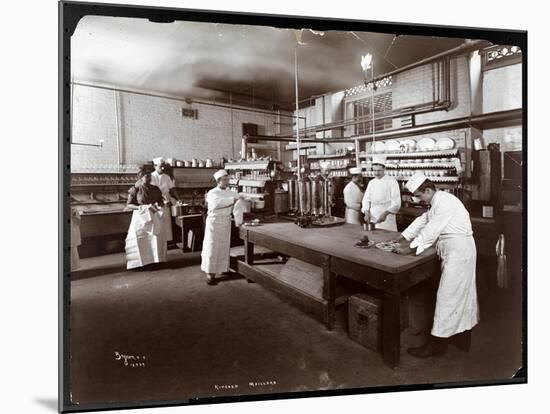 Cooks Working in the Kitchen at Maillard's Chocolate Manufacturers, 116-118 West 25th Street, New…-Byron Company-Mounted Giclee Print