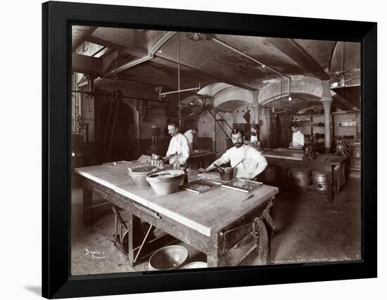 Cooks Working in the Kitchen at Maillard's Chocolate Manufacturers, 116-118 West 25th Street, New…-Byron Company-Framed Premium Giclee Print