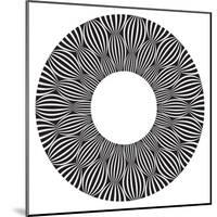 Cool B And W Circular Pattern-satel-Mounted Art Print