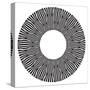 Cool B And W Circular Pattern-satel-Stretched Canvas