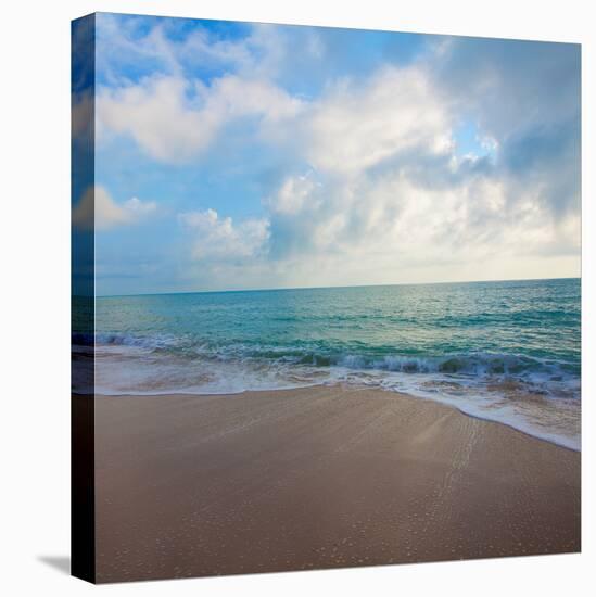 Cool Beach Square II-Susan Bryant-Stretched Canvas
