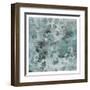 Cool Blue Flower Bursts-Milli Villa-Framed Art Print