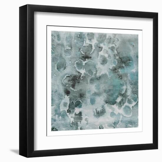 Cool Blue Flower Bursts-Milli Villa-Framed Art Print