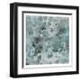 Cool Blue Flower Bursts-Milli Villa-Framed Art Print