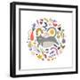 Cool Cats III-June Vess-Framed Art Print