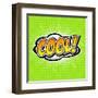 Cool! Comic Speech Bubble, Cartoon-jirawatp-Framed Art Print