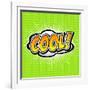 Cool! Comic Speech Bubble, Cartoon-jirawatp-Framed Art Print