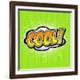 Cool! Comic Speech Bubble, Cartoon-jirawatp-Framed Art Print