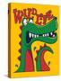 Cool, Cute Monster Crocodiles Character-braingraph-Stretched Canvas