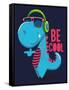 Cool Dinosaur Character Design-braingraph-Framed Stretched Canvas