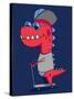 Cool Dinosaur Character Design-braingraph-Stretched Canvas