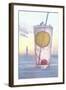 Cool Drink with Cherry and Lemon-null-Framed Art Print