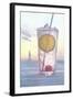 Cool Drink with Cherry and Lemon-null-Framed Art Print