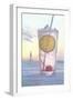 Cool Drink with Cherry and Lemon-null-Framed Art Print