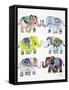 Cool Elephants-Cat Coquillette-Framed Stretched Canvas