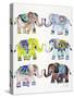 Cool Elephants-Cat Coquillette-Stretched Canvas