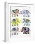 Cool Elephants-Cat Coquillette-Framed Art Print