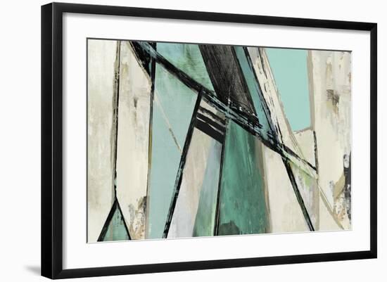 Cool Geometric Teal Version-PI Studio-Framed Art Print