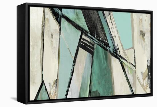 Cool Geometric Teal Version-PI Studio-Framed Stretched Canvas
